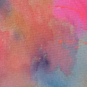 Ich kreativworkshop wurde ein Bild gemalt mit der Soak Stain technik